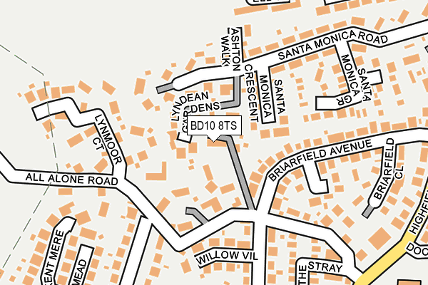BD10 8TS map - OS OpenMap – Local (Ordnance Survey)