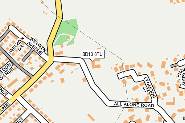 BD10 8TU map - OS OpenMap – Local (Ordnance Survey)