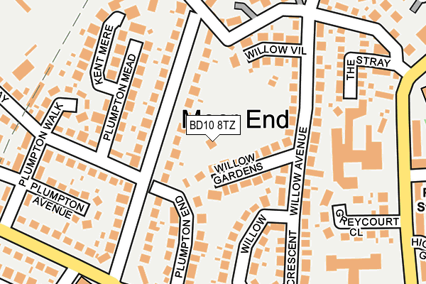 BD10 8TZ map - OS OpenMap – Local (Ordnance Survey)