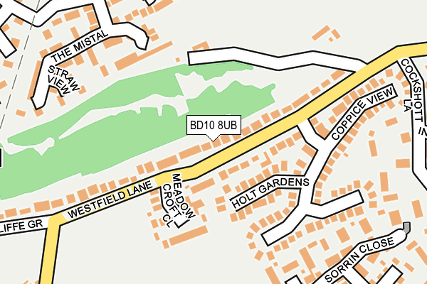 BD10 8UB map - OS OpenMap – Local (Ordnance Survey)