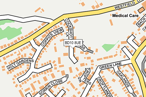 BD10 8UE map - OS OpenMap – Local (Ordnance Survey)
