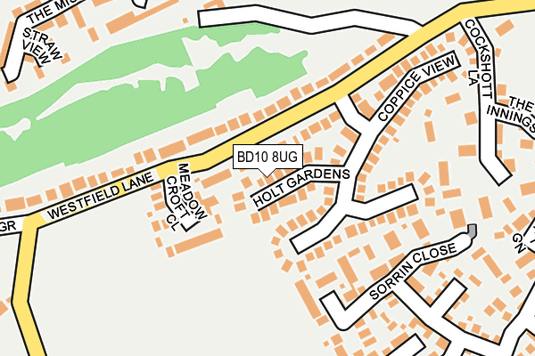 BD10 8UG map - OS OpenMap – Local (Ordnance Survey)