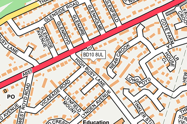 BD10 8UL map - OS OpenMap – Local (Ordnance Survey)