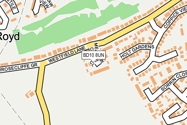 BD10 8UN map - OS OpenMap – Local (Ordnance Survey)