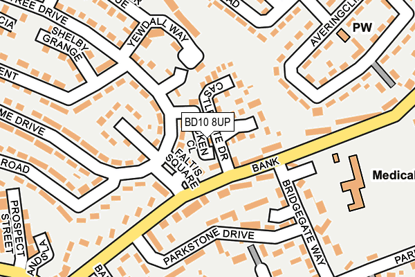 BD10 8UP map - OS OpenMap – Local (Ordnance Survey)