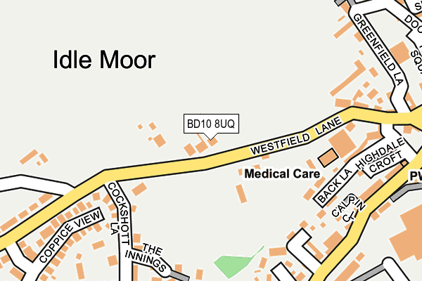 BD10 8UQ map - OS OpenMap – Local (Ordnance Survey)