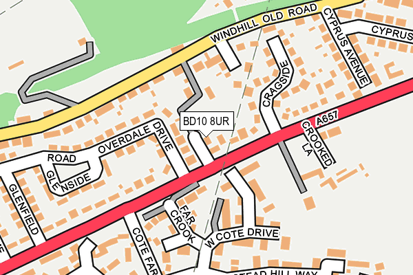 BD10 8UR map - OS OpenMap – Local (Ordnance Survey)