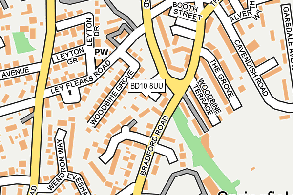 BD10 8UU map - OS OpenMap – Local (Ordnance Survey)