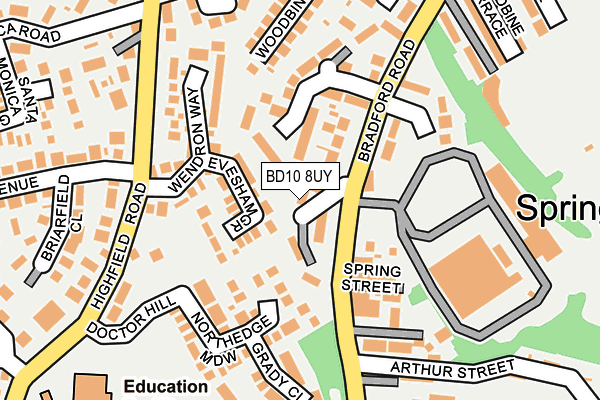 BD10 8UY map - OS OpenMap – Local (Ordnance Survey)