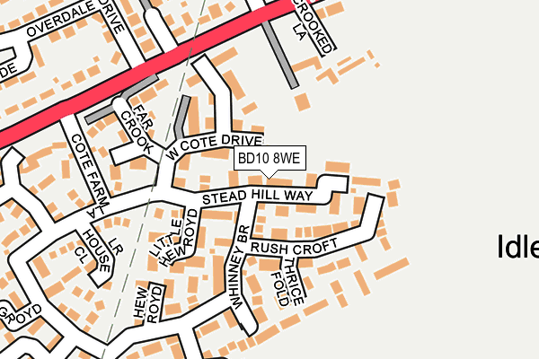 BD10 8WE map - OS OpenMap – Local (Ordnance Survey)
