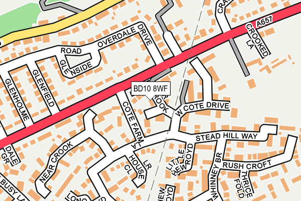 BD10 8WF map - OS OpenMap – Local (Ordnance Survey)