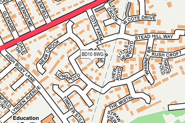 BD10 8WG map - OS OpenMap – Local (Ordnance Survey)