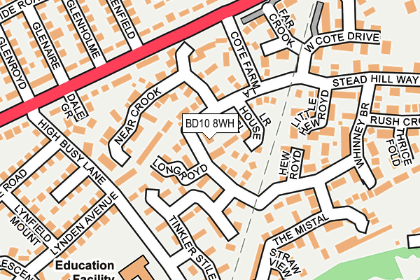 BD10 8WH map - OS OpenMap – Local (Ordnance Survey)