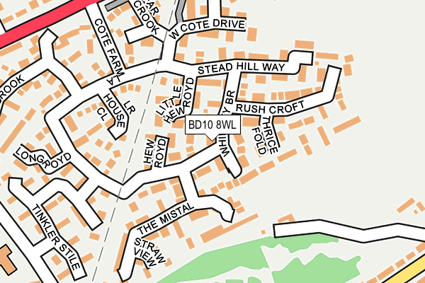 BD10 8WL map - OS OpenMap – Local (Ordnance Survey)