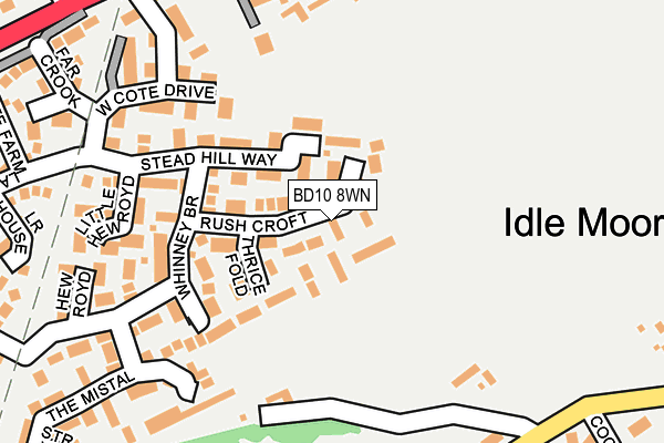 BD10 8WN map - OS OpenMap – Local (Ordnance Survey)