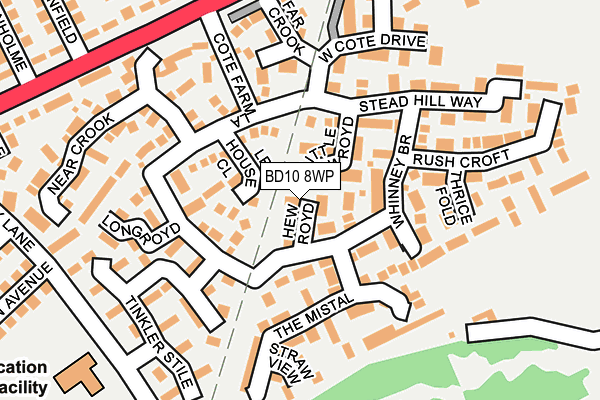 BD10 8WP map - OS OpenMap – Local (Ordnance Survey)