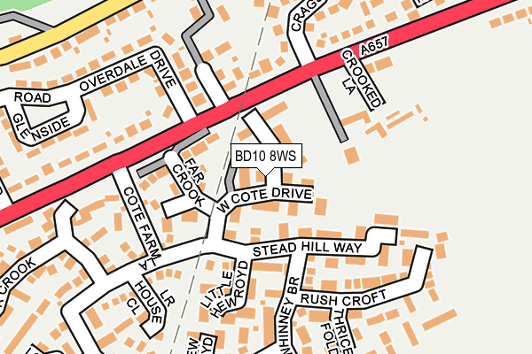 BD10 8WS map - OS OpenMap – Local (Ordnance Survey)