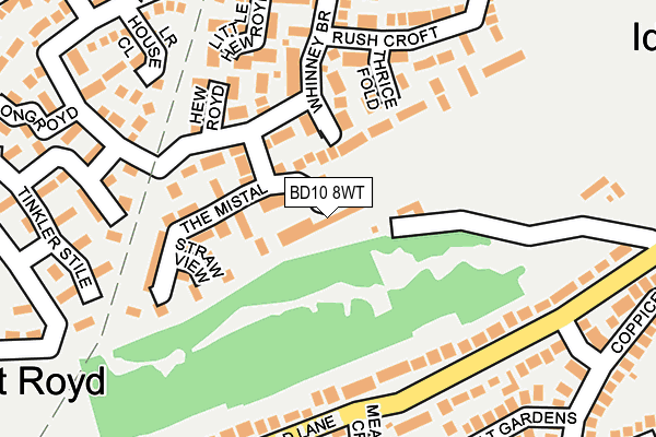 BD10 8WT map - OS OpenMap – Local (Ordnance Survey)