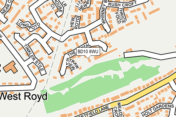 BD10 8WU map - OS OpenMap – Local (Ordnance Survey)