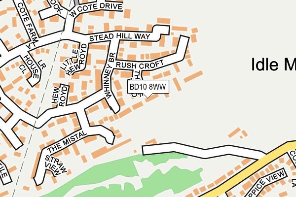 BD10 8WW map - OS OpenMap – Local (Ordnance Survey)