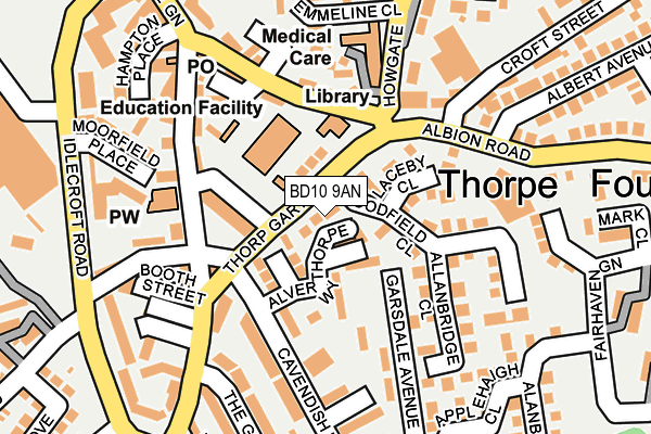 BD10 9AN map - OS OpenMap – Local (Ordnance Survey)