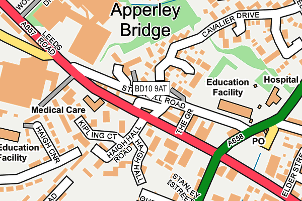 BD10 9AT map - OS OpenMap – Local (Ordnance Survey)