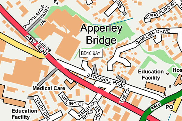 BD10 9AY map - OS OpenMap – Local (Ordnance Survey)