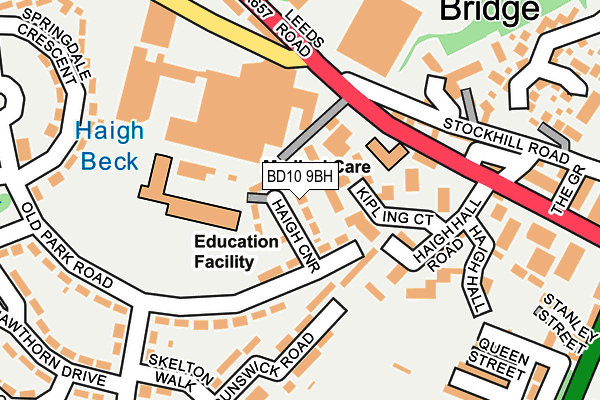 BD10 9BH map - OS OpenMap – Local (Ordnance Survey)