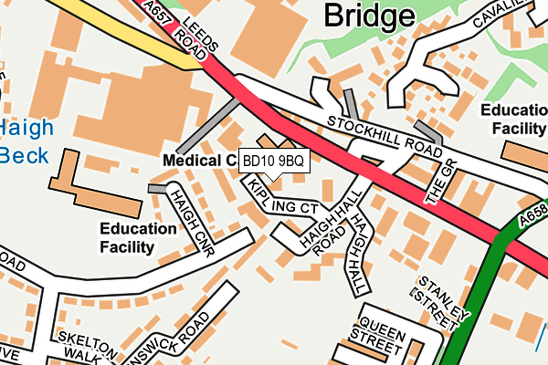 BD10 9BQ map - OS OpenMap – Local (Ordnance Survey)