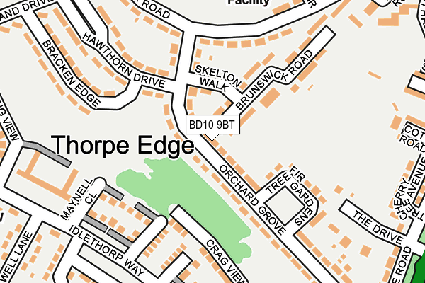 BD10 9BT map - OS OpenMap – Local (Ordnance Survey)