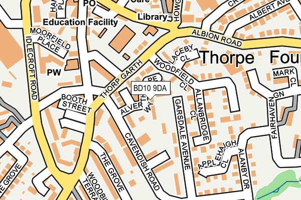 BD10 9DA map - OS OpenMap – Local (Ordnance Survey)