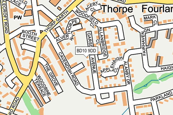 BD10 9DD map - OS OpenMap – Local (Ordnance Survey)