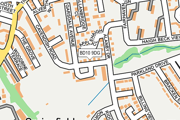 BD10 9DG map - OS OpenMap – Local (Ordnance Survey)
