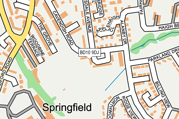 BD10 9DJ map - OS OpenMap – Local (Ordnance Survey)