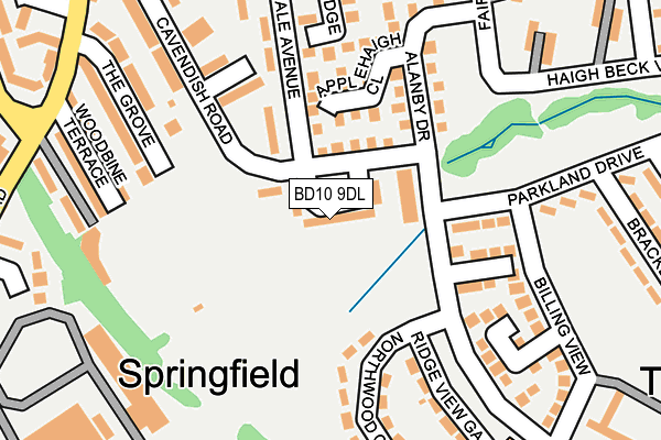 BD10 9DL map - OS OpenMap – Local (Ordnance Survey)