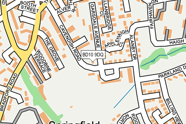 BD10 9DQ map - OS OpenMap – Local (Ordnance Survey)