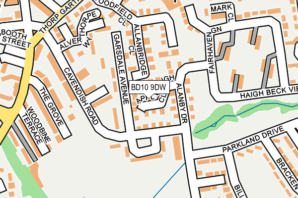 BD10 9DW map - OS OpenMap – Local (Ordnance Survey)