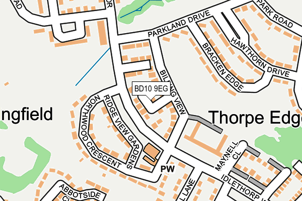 BD10 9EG map - OS OpenMap – Local (Ordnance Survey)