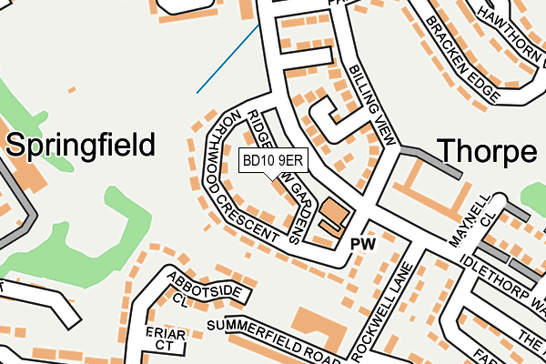 BD10 9ER map - OS OpenMap – Local (Ordnance Survey)