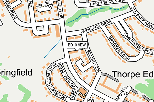 BD10 9EW map - OS OpenMap – Local (Ordnance Survey)