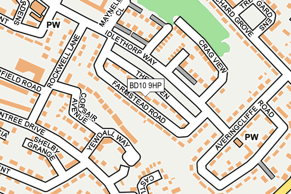 BD10 9HP map - OS OpenMap – Local (Ordnance Survey)