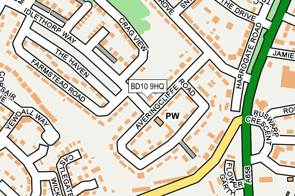 BD10 9HQ map - OS OpenMap – Local (Ordnance Survey)