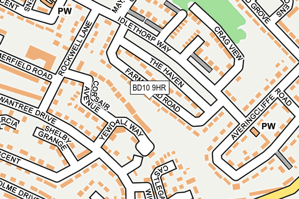BD10 9HR map - OS OpenMap – Local (Ordnance Survey)
