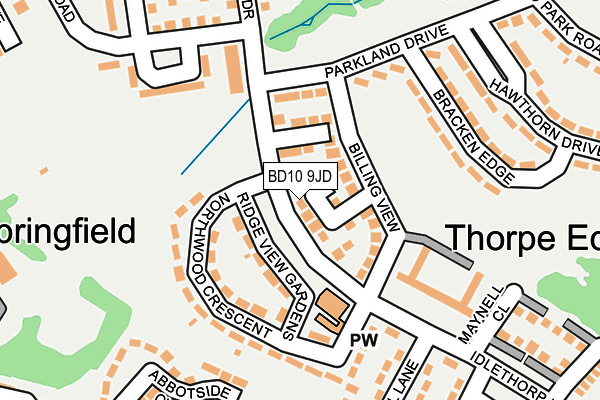 BD10 9JD map - OS OpenMap – Local (Ordnance Survey)