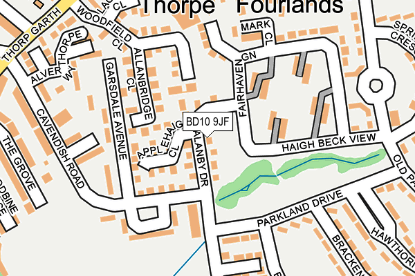 BD10 9JF map - OS OpenMap – Local (Ordnance Survey)