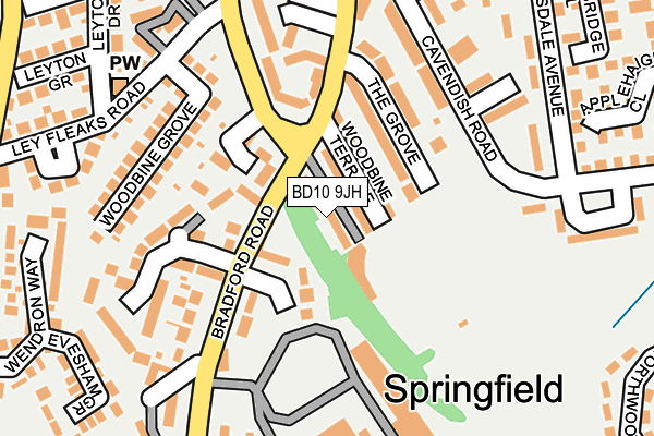 BD10 9JH map - OS OpenMap – Local (Ordnance Survey)