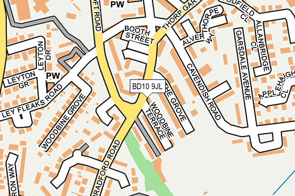 BD10 9JL map - OS OpenMap – Local (Ordnance Survey)