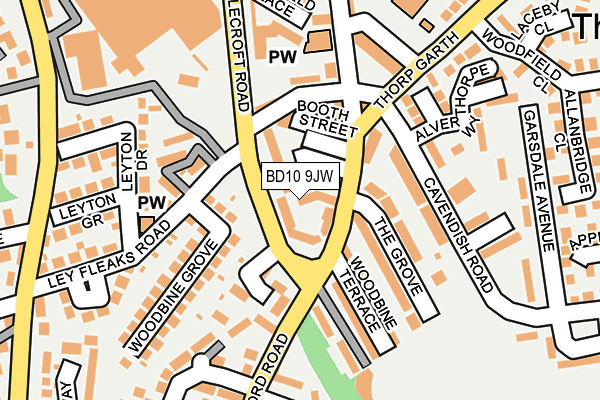 BD10 9JW map - OS OpenMap – Local (Ordnance Survey)