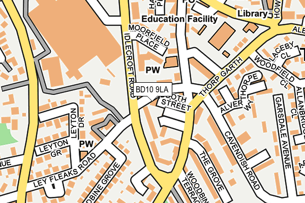 BD10 9LA map - OS OpenMap – Local (Ordnance Survey)