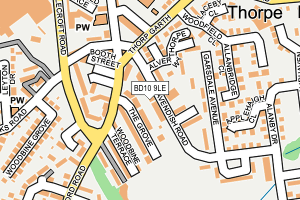 BD10 9LE map - OS OpenMap – Local (Ordnance Survey)